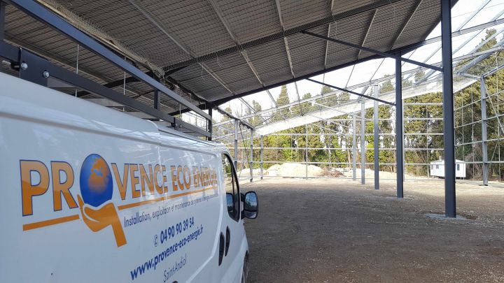 Chantier hangar photovoltaïque Bouches du Rhône ©Provence Eco Energie